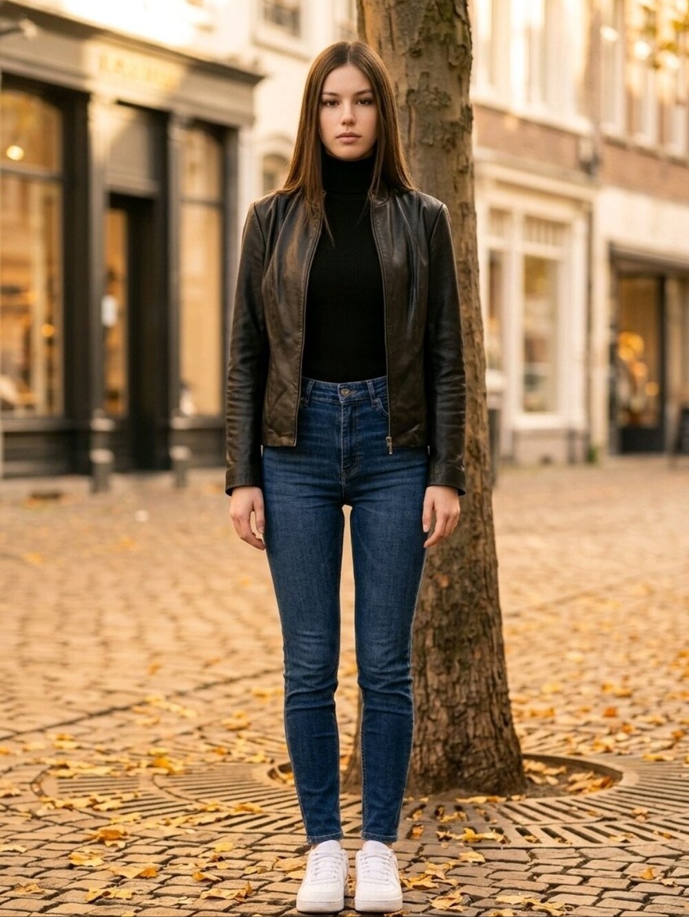 Danier Italian Leather Jacket, US M, Black